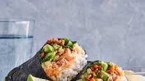 Spicy Salmon Sushi Roll-Ups Spicy Salmon Sushi Roll-Ups
