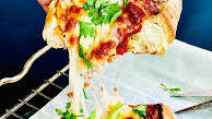 Vegetarian pizza on ciabatta bread Vegetarian pizza on ciabatta bread