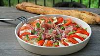 A Caprese Salad with Parma Ham A Caprese Salad with Parma Ham