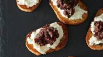 Burrata and Olive Tapenade Crostini Burrata and Olive Tapenade Crostini