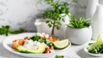 Pan-seared cod in salsa with queso fresco Pan-seared cod in salsa with queso fresco