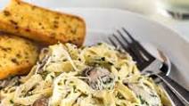 Creamy garlic mushroom tagliatelle Creamy garlic mushroom tagliatelle