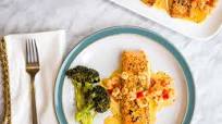 Cajun Salmon Fillets with Shrimp & Cream Sauce Cajun Salmon Fillets with Shrimp & Cream Sauce