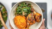 Healthy Soul Food Lunchbox: Chicken, Spinach & Yams Healthy Soul Food Lunchbox: Chicken, Spinach & Yams