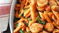 Penne With Spinach & Chicken Sausage Penne With Spinach & Chicken Sausage