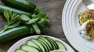 Baked Zucchini Fritters with Ranch Tzatziki Baked Zucchini Fritters with Ranch Tzatziki