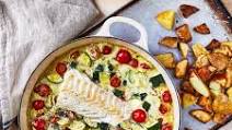 Oven-Baked Cod With Creamy Pesto Sauce Oven-Baked Cod With Creamy Pesto Sauce