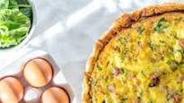 Ham and Cheese Quiche with Fresh Spinach Ham and Cheese Quiche with Fresh Spinach
