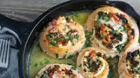 Spinach & Tomato Salmon Pinwheels Spinach & Tomato Salmon Pinwheels