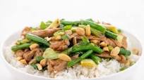 Teriyaki Pork and Bok Choy Stir-Fry with rice and cashews Teriyaki Pork and Bok Choy Stir-Fry with rice and cashews
