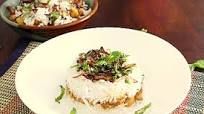 Vegetarian Kabuli Pulao Recipe - Rice Layered With Chickpea Curry Vegetarian Kabuli Pulao Recipe - Rice Layered With Chickpea Curry