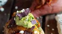 Steak Fajita Stuffed Baked Potatoes with Avocado Chipotle Crema Steak Fajita Stuffed Baked Potatoes with Avocado Chipotle Crema