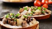 Bruschettas de cogumelos Bruschettas de cogumelos