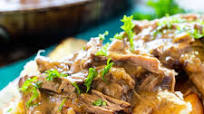 Hot Beef Sandwiches with Mashed Potatoes and Gravy Hot Beef Sandwiches with Mashed Potatoes and Gravy