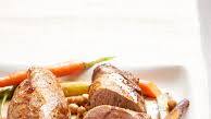 Pan Roasted Pork Tenderloin with Carrots, Chickpeas, and Cranberries Pan Roasted Pork Tenderloin with Carrots, Chickpeas, and Cranberries