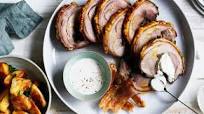 Roast pork shoulder with ajo blanco Roast pork shoulder with ajo blanco