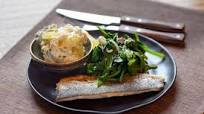 Trout with Creamy Potato Salad & Wilted Spinach Trout with Creamy Potato Salad & Wilted Spinach