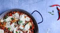 Beef, Spinach & Mozzarella One-Pot Bake Beef, Spinach & Mozzarella One-Pot Bake