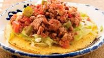 Receta de tostadas de carne de res Receta de tostadas de carne de res