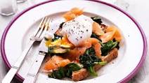 Smoked salmon, spinach and egg Smoked salmon, spinach and egg