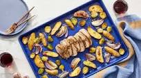 Sheet Pan Italian Pork with Roasted Vegetables & Spicy Lemon Dressing Sheet Pan Italian Pork with Roasted Vegetables & Spicy Lemon Dressing
