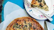 Deep-dish Gruyère, spinach and bacon quiche with walnut pastry Deep-dish Gruyère, spinach and bacon quiche with walnut pastry