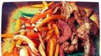 Grilled Venison Heart with Peppers and Onions Grilled Venison Heart with Peppers and Onions