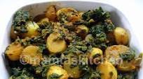 Alu Palak (Saag-Alu), Potato & Spinach Bhaji/Sabji Without Sauce Alu Palak (Saag-Alu), Potato & Spinach Bhaji/Sabji Without Sauce