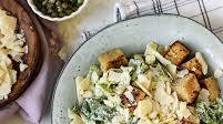 Vegetarischer Caesar-Salat | Einfaches Caesar-Dressing ohne Ei & Sardellen Vegetarischer Caesar-Salat | Einfaches Caesar-Dressing ohne Ei & Sardellen