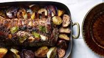 Cider-Brined Pork Roast with Potatoes and Onions Cider-Brined Pork Roast with Potatoes and Onions