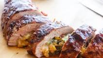 Cheddar Vegetable Stuffed BBQ Pork Tenderloin Cheddar Vegetable Stuffed BBQ Pork Tenderloin