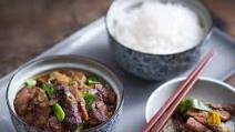 Pork belly with spring onions Pork belly with spring onions