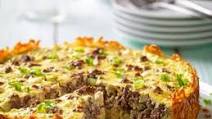 Beef Breakfast Sausage and Goat Cheese Egg Bake Beef Breakfast Sausage and Goat Cheese Egg Bake