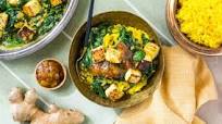 Saag Paneer with Saffron Rice & Mango Chutney Saag Paneer with Saffron Rice & Mango Chutney