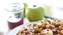 Cinnamon Waffles with Apple Topping Cinnamon Waffles with Apple Topping
