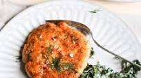 Salmon Burgers with Kale Caesar Salad Salmon Burgers with Kale Caesar Salad