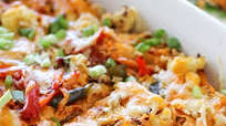 Roasted Vegetable Stacked Enchiladas Roasted Vegetable Stacked Enchiladas
