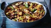 Nasi goreng with lime and sugar barbecued chicken Nasi goreng with lime and sugar barbecued chicken