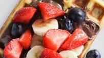 Homemade Waffles with Nutella & Fresh Fruit - Sleepy Hollow Style Homemade Waffles with Nutella & Fresh Fruit - Sleepy Hollow Style