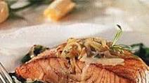 Seared Salmon on Baby Spinach Seared Salmon on Baby Spinach