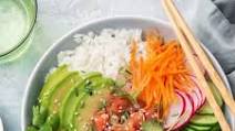 Spicy Salmon Belly Poke Bowls Spicy Salmon Belly Poke Bowls