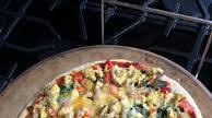 A hearty breakfast pizza A hearty breakfast pizza