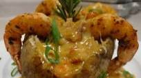 Seafood Stuffed Potato with Creamy Crawfish Sauce Seafood Stuffed Potato with Creamy Crawfish Sauce