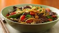 Tazones Asiáticos de Fideos y Carne Tazones Asiáticos de Fideos y Carne