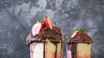 Dark Chocolate Neapolitan Ice Cream Jars Dark Chocolate Neapolitan Ice Cream Jars