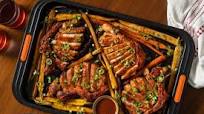 Pork Chops with Korean Marinade and Spicy Carrots Pork Chops with Korean Marinade and Spicy Carrots