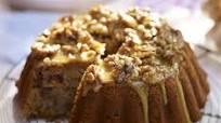 Banana date cake with walnut & honey glaze Banana date cake with walnut & honey glaze