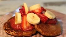 Banana Paleo Pancakes with Strawberry Syrup Banana Paleo Pancakes with Strawberry Syrup