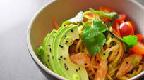 Spicy Thai Chicken Zoodle Salad (Whole30, Gluten Free, Low Carb) Spicy Thai Chicken Zoodle Salad (Whole30, Gluten Free, Low Carb)