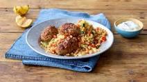 Lamb Koftas with Bulgar Salad & minted yoghurt Lamb Koftas with Bulgar Salad & minted yoghurt